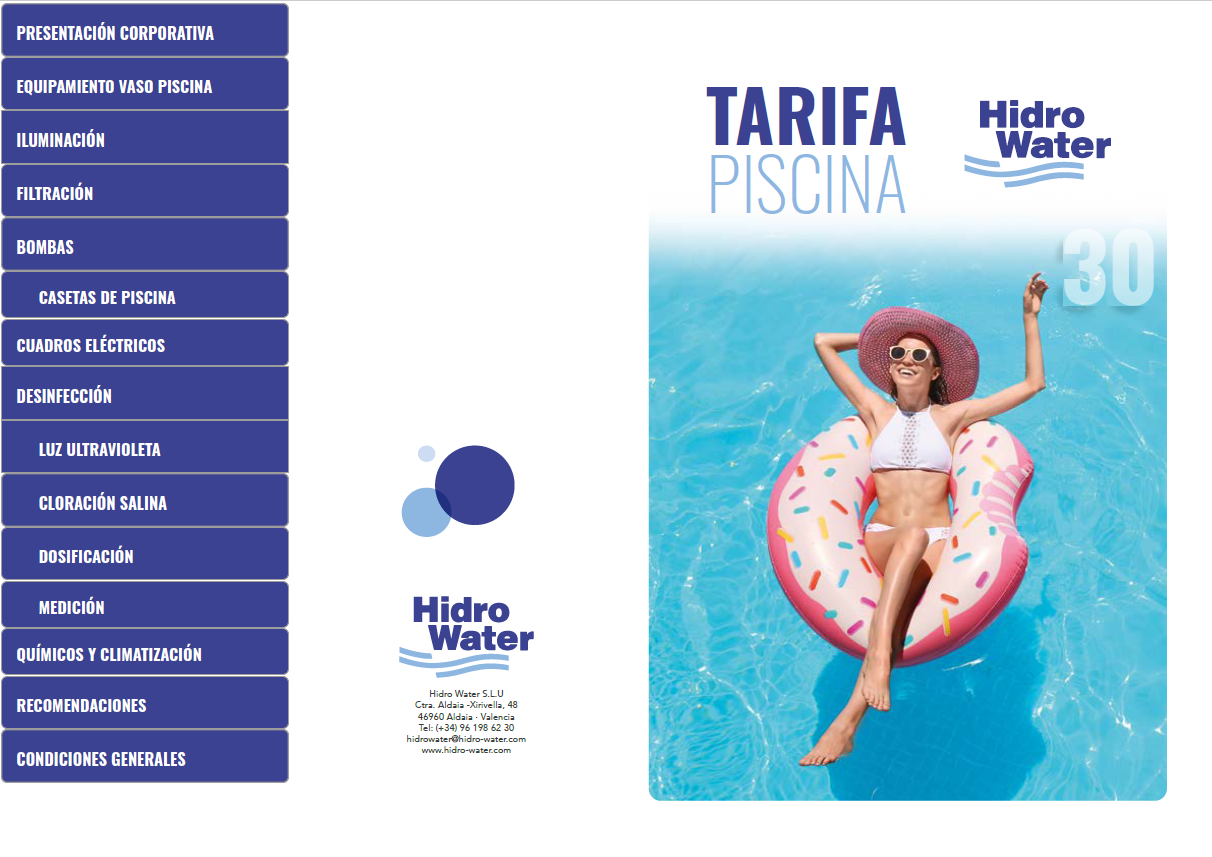CAPTURA HIDROWATER CATALOGO PISCINAS 2026